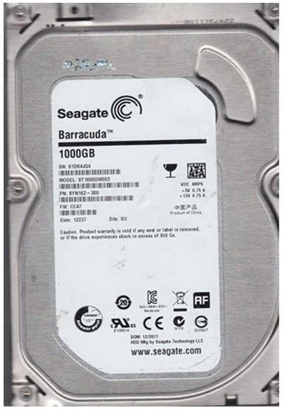 hard drive st1000dm003-1ch162 failed targeted read test whd20-gcn|ST1000DM003, fast writes but slow or impossible reads.